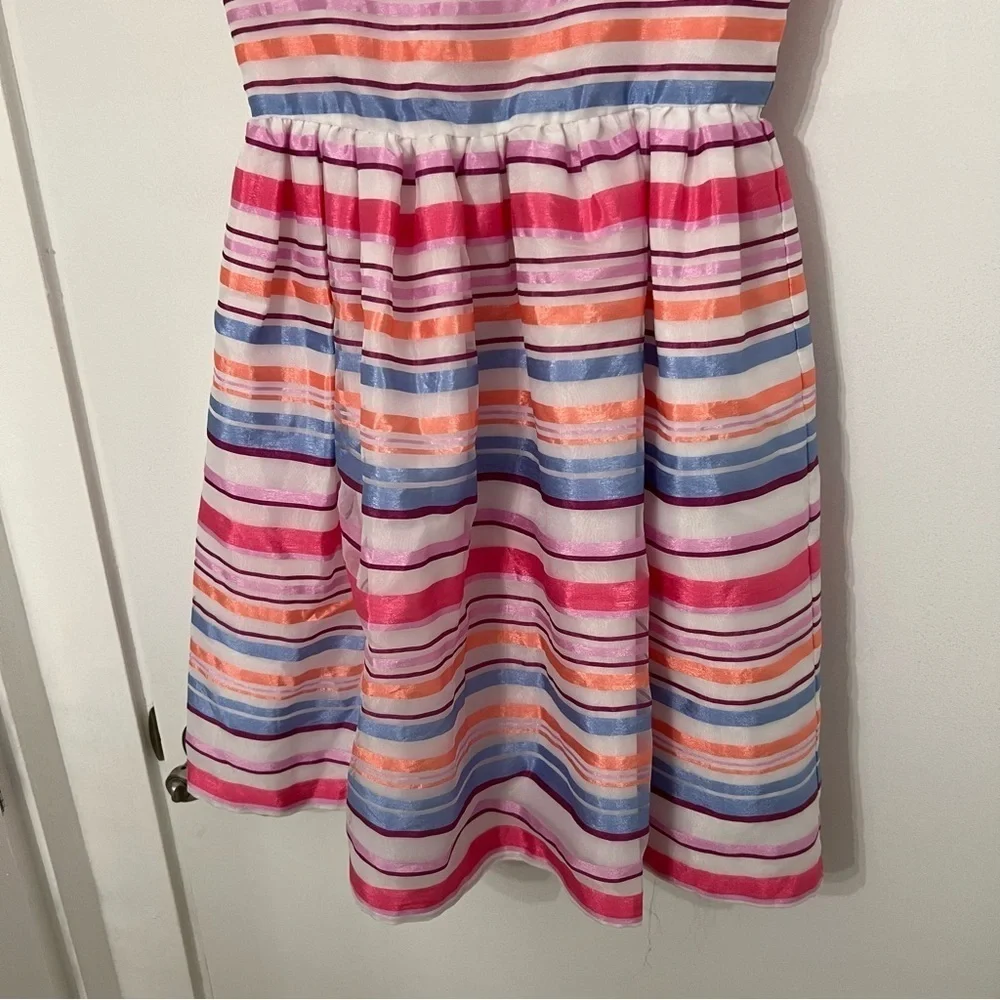 Gymboree Dressed Up Collection Girls Striped Spring Easter Party Dress size 10